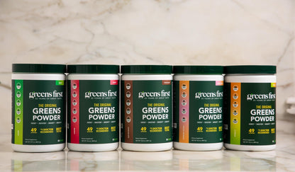 Greens First Original Greens Powder - 49 Superfoods - Organic Fruits & Veggies - Prebiotics, Probiotics & Digestive Enzymes - Antioxidant Smoothie - Dairy Free, Vegan & Non-GMO (Mint, 30 Servings) - dailyvitalstore