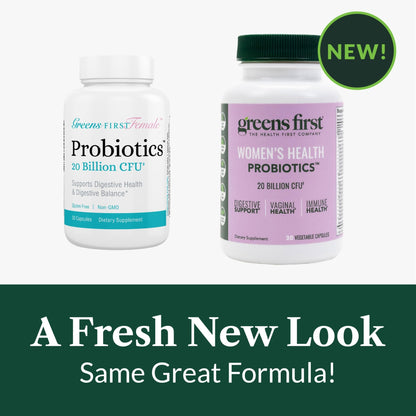Greens First Women’s Health Probiotics - Probiotic for pH Balance - 20 Billion CFU - Support for Digestive, Immune & Vaginal Health Non-GMO/Gluten-Free/Dairy-Free/Soy-Free (30 Vegetable Capsules) - dailyvitalstore