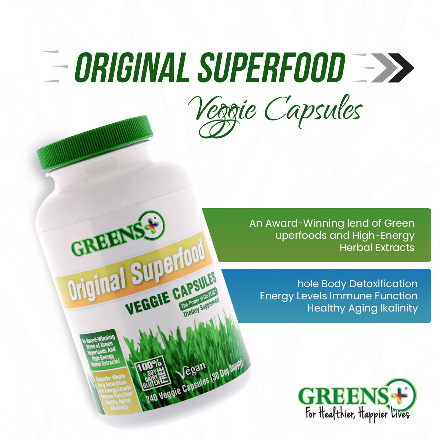 Greens+ Organic Reds Superfood Powder Organic Super Veggie Capsules - dailyvitalstore