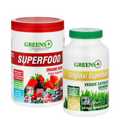 Greens+ Organic Reds Superfood Powder Organic Super Veggie Capsules - dailyvitalstore