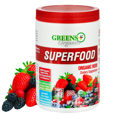 Greens+ Organic Reds Superfood Powder Organic Super Veggie Capsules - dailyvitalstore