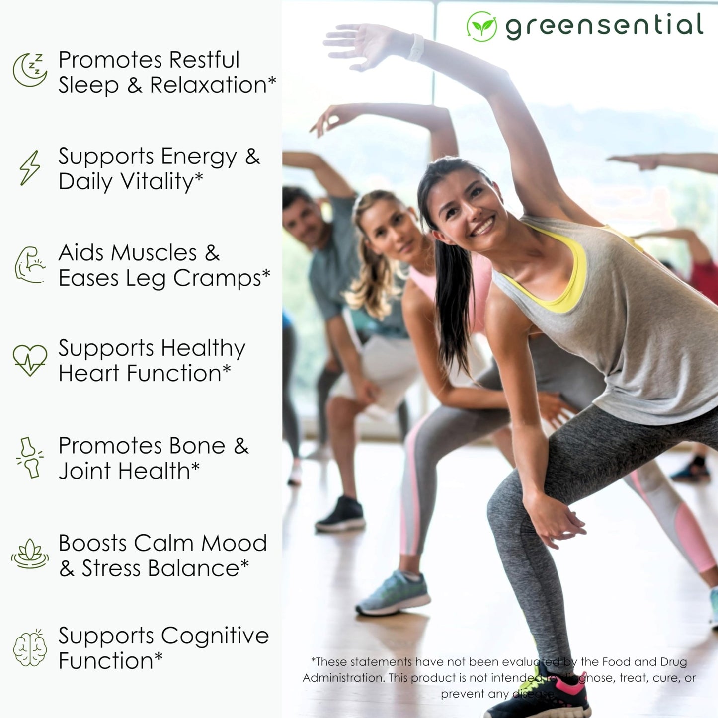 Greensential 5-in-1 Magnesium Complex 500mg | Glycinate, Malate, Citrate, Oxide & Aquamin® | for Sleep, Muscle & Heart Support | High Absorption, Vegan, 120 Capsules - dailyvitalstore