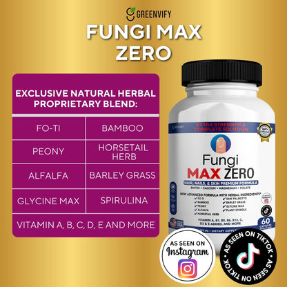 GREENVIFY Fungi Max Zero Hair, Nails & Skin Supplement. (1) - dailyvitalstore