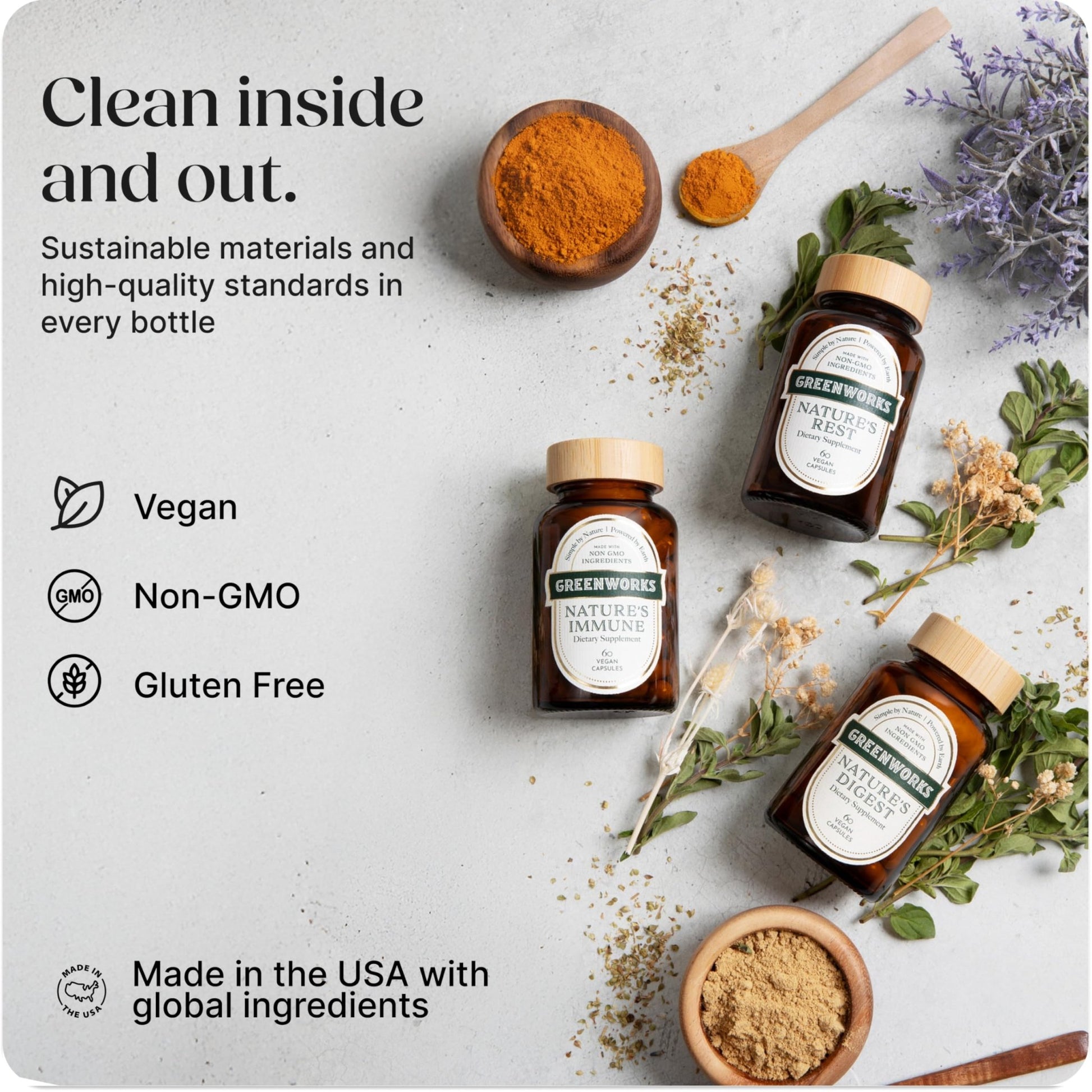 Greenworks Nature's Digest 10 Billion CFU Probiotic for Adults | Daily Gut Health Supplement with Saccharomyces Boulardii, Psyllium Husk, Bromelain, - dailyvitalstore