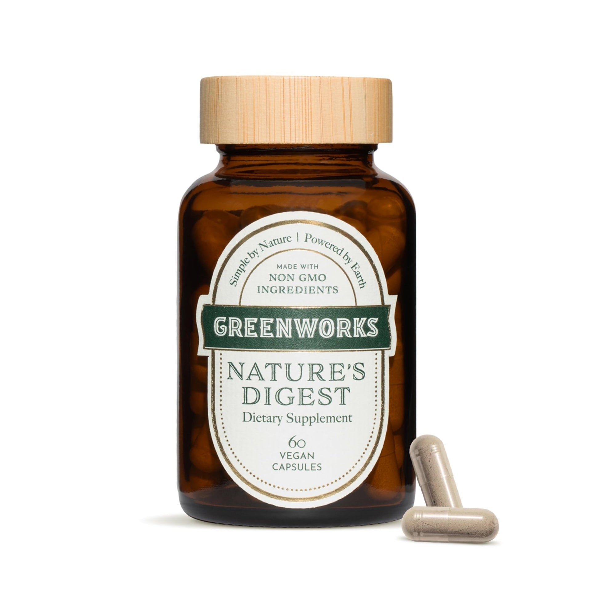 Greenworks Nature's Digest 10 Billion CFU Probiotic for Adults | Daily Gut Health Supplement with Saccharomyces Boulardii, Psyllium Husk, Bromelain, - dailyvitalstore