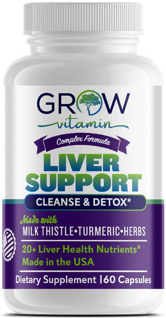 grow vitamin Liver Cleanse Detox Capsules w/Unique Blend of Milk Thistle, Artichoke & Dandelion Extract - Liver Supplement Includes - dailyvitalstore