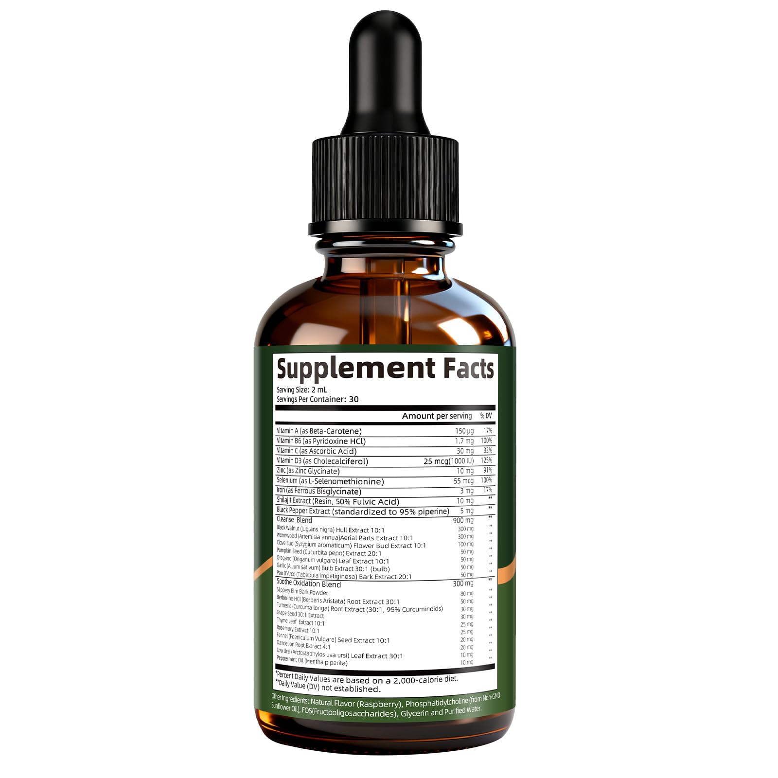GrthNutr Black Walnut Wormwood Clove Tinture Cleanse for Humans - Gut Detox & Intestinal Health Digestive Support with Pumpkin, Oregano, Garlic Bulb - dailyvitalstore