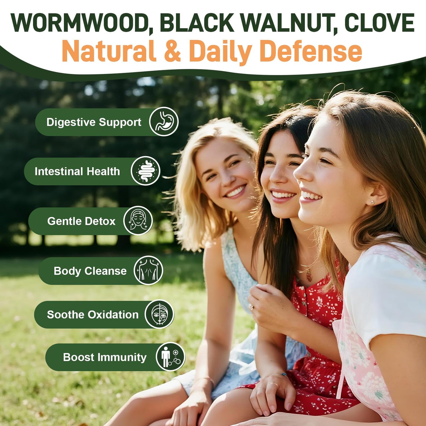GrthNutr Black Walnut Wormwood Clove Tinture Cleanse for Humans - Gut Detox & Intestinal Health Digestive Support with Pumpkin, Oregano, Garlic Bulb - dailyvitalstore