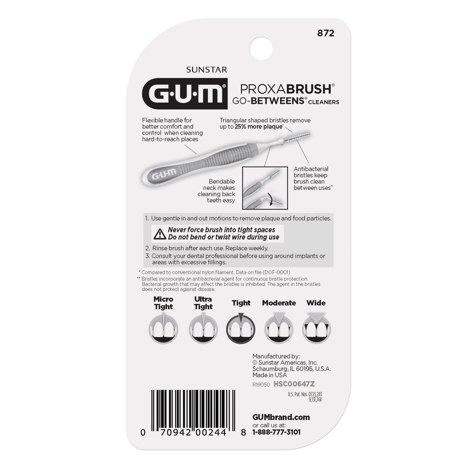 GUM Proxabrush Go-Betweens Tight Interdental Brushes – Soft Bristle Dental Picks for Plaque Removal, Health & Braces Care, 10 Count (Pack of 4) 40 Total - dailyvitalstore