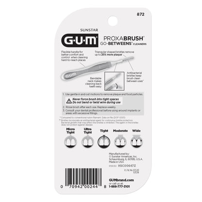 GUM Proxabrush Go-Betweens Tight Interdental Brushes – Soft Bristle Dental Picks for Plaque Removal, Health & Braces Care, 10 Count (Pack of 4) 40 Total - dailyvitalstore