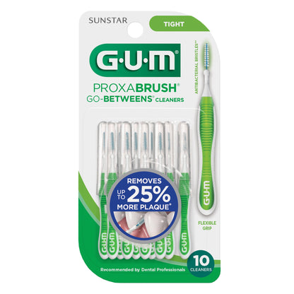 GUM Proxabrush Go-Betweens Tight Interdental Brushes – Soft Bristle Dental Picks for Plaque Removal, Health & Braces Care, 10 Count (Pack of 4) 40 Total - dailyvitalstore