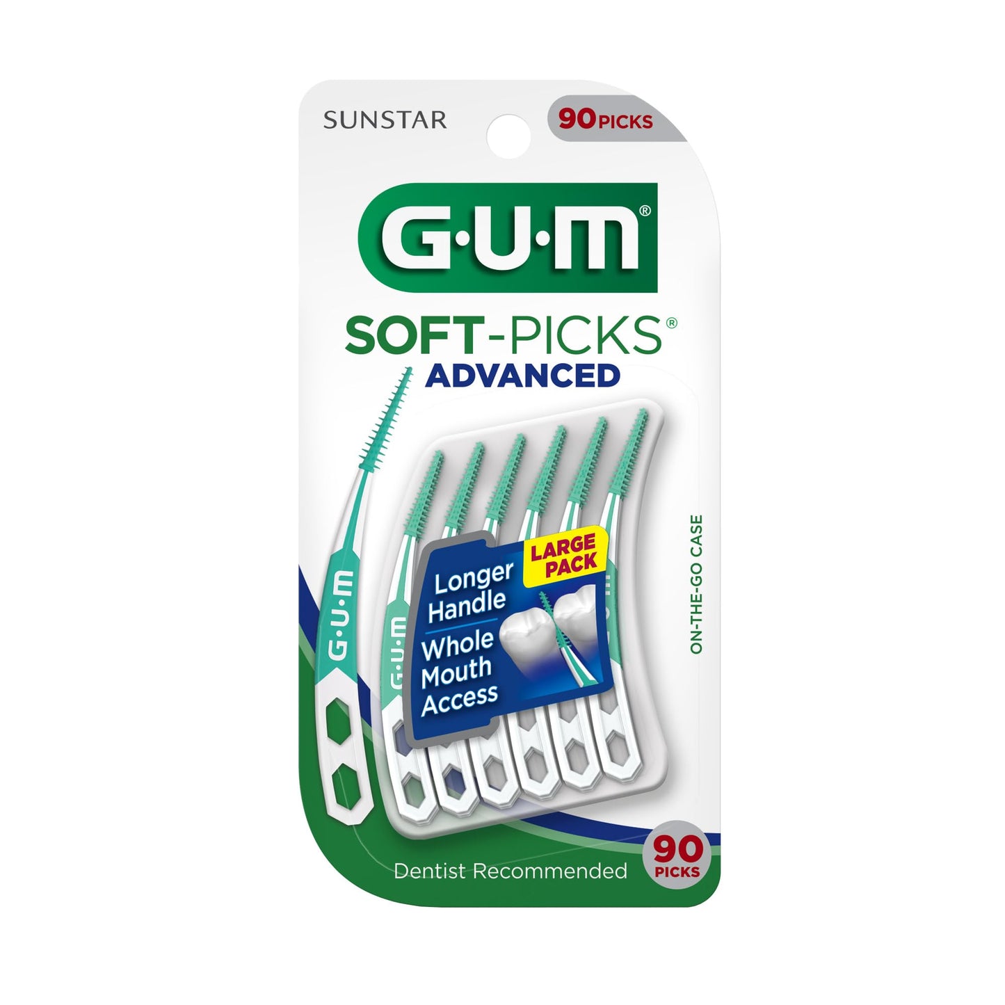 GUM Soft-Picks Advanced – Easy-to-Use Interdental Picks for Plaque Removal & Gum Health with Convenient Carry Case, Dentist Recommended - dailyvitalstore