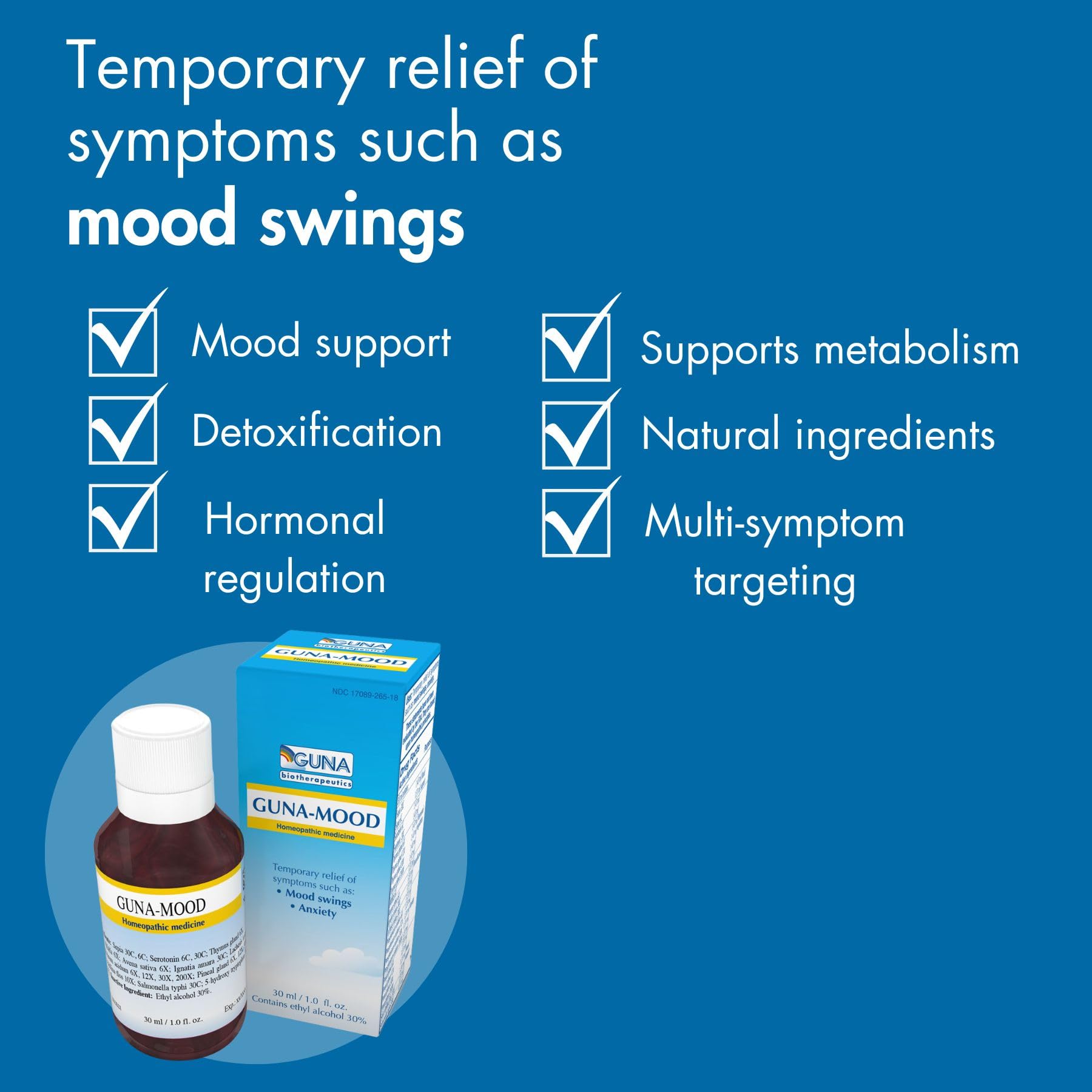 Guna Mood Natural Homeopathic Relaxation Aid - 1 Ounce - dailyvitalstore