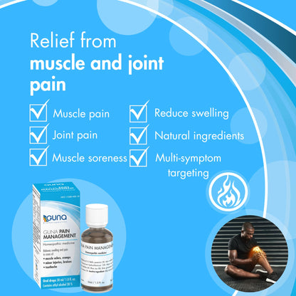 Guna Pain Management Relieves Muscle Pain, Muscle Soreness, Joint Pain, Swelling from Injuries & Bruises - 1 Ounce - dailyvitalstore