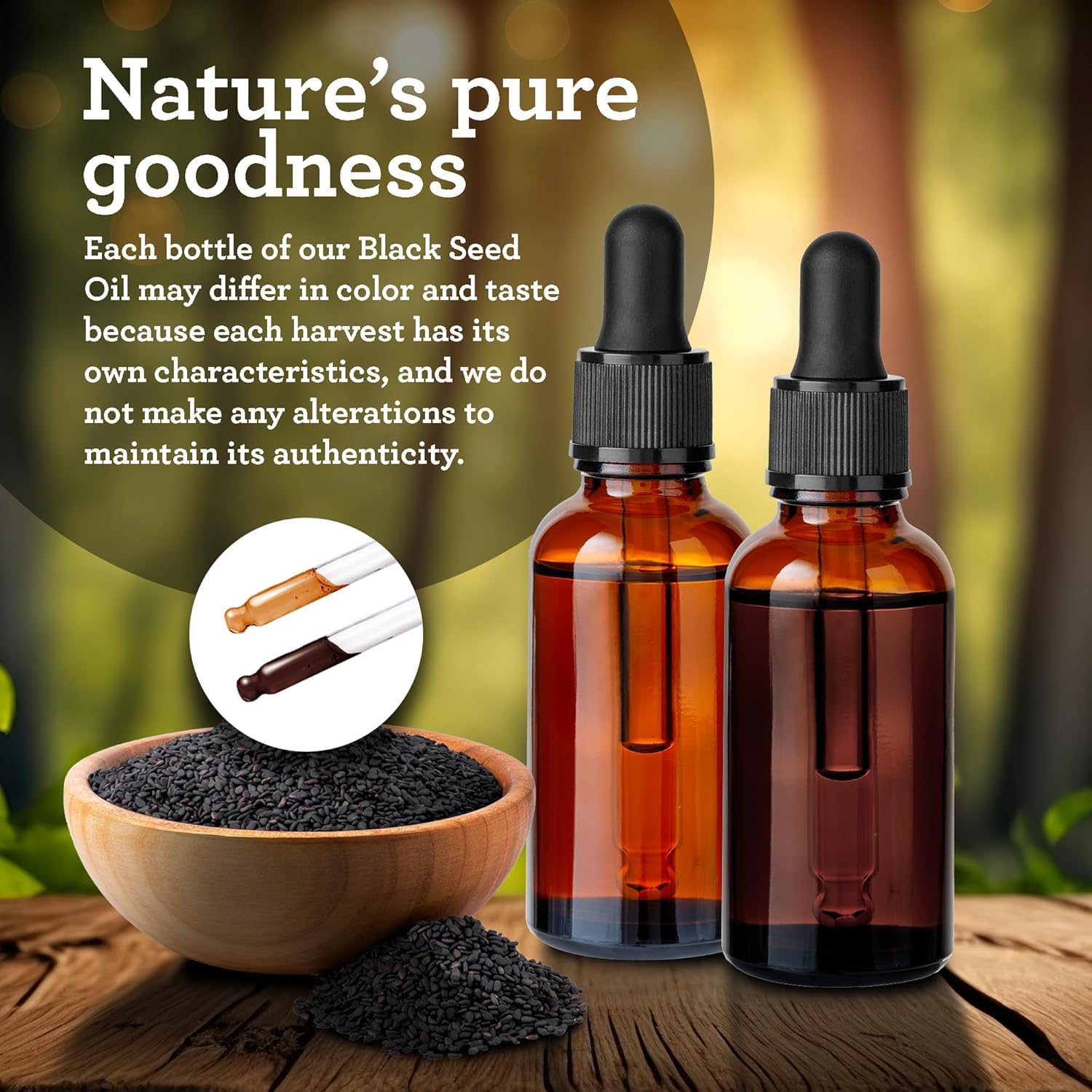 GuruNanda Black Seed Oil, Cold-Pressed Nigella Sativa - Rich in Vitamin D3 5000 Units, K2 & E, High Thymoquinone | Potent Antioxidant - dailyvitalstore