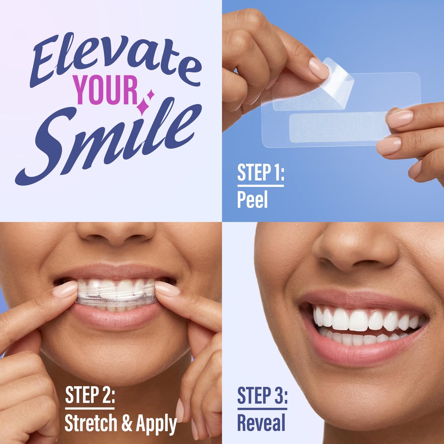 GuruNanda Teeth Whitening Strips Kit - 7-Day Treatment with Non-Slip, Dry Strip Technology - dailyvitalstore