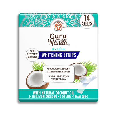 GuruNanda Teeth Whitening Strips Kit - 7-Day Treatment with Non-Slip, Dry Strip Technology - dailyvitalstore