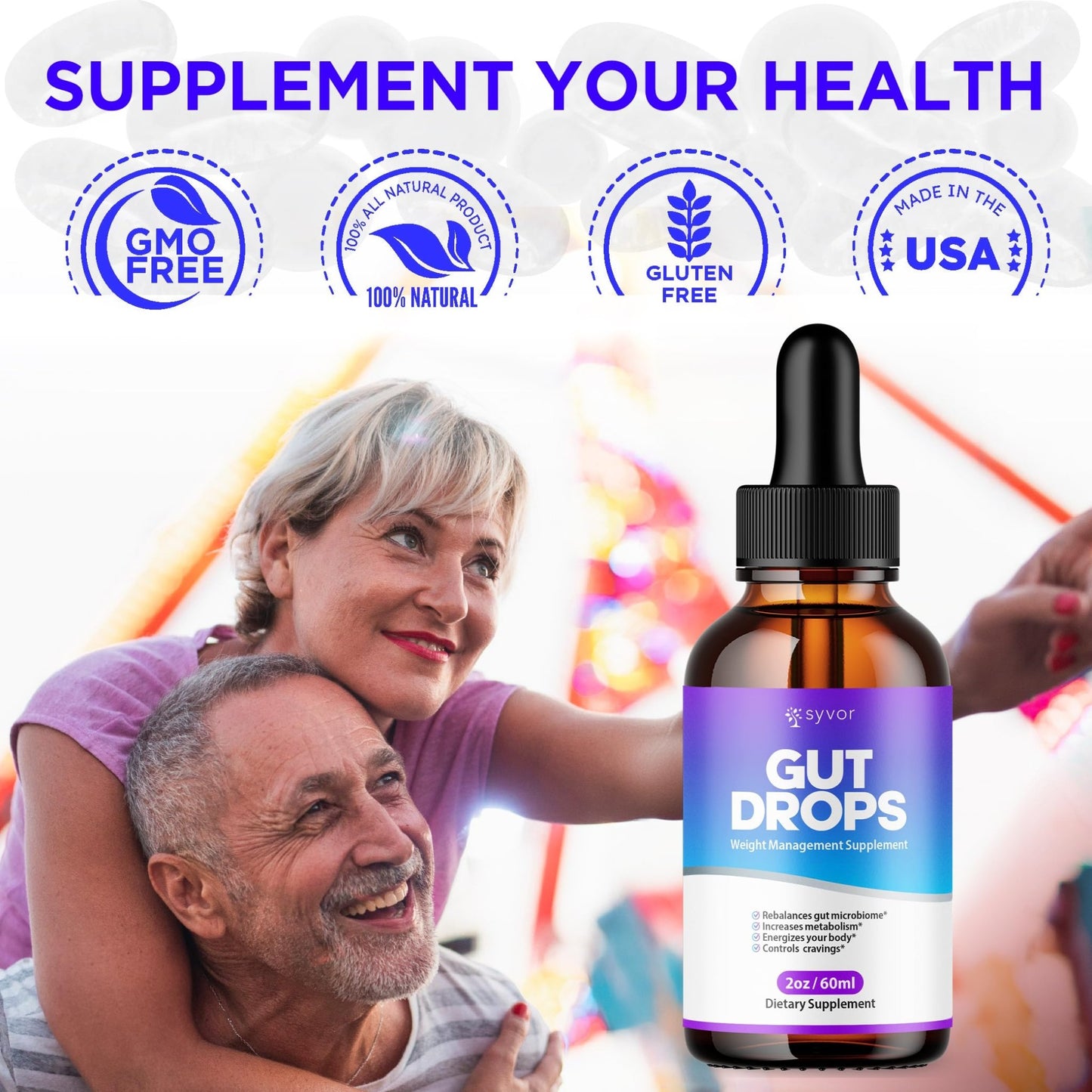 Gut Drops, Official Gut Drops Liquid Supplement Advanced All Natural Vitamin Formula, GutDrop Maximum Strength Biome Support for Health Energy and Wellness Support for Men and Women (30 Servings) - dailyvitalstore