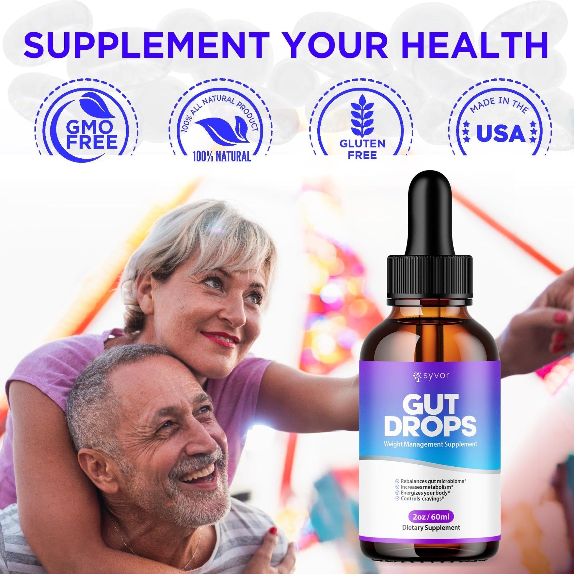 Gut Drops, Official Gut Drops Liquid Supplement Advanced All Natural Vitamin Formula, GutDrop Maximum Strength Biome Support for Health Energy and Wellness Support for Men and Women (30 Servings) - dailyvitalstore