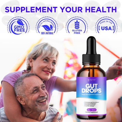 Gut Drops, Official Gut Drops Liquid Supplement Advanced All Natural Vitamin Formula, GutDrop Maximum Strength Biome Support for Health Energy and Wellness Support for Men and Women (30 Servings) - dailyvitalstore