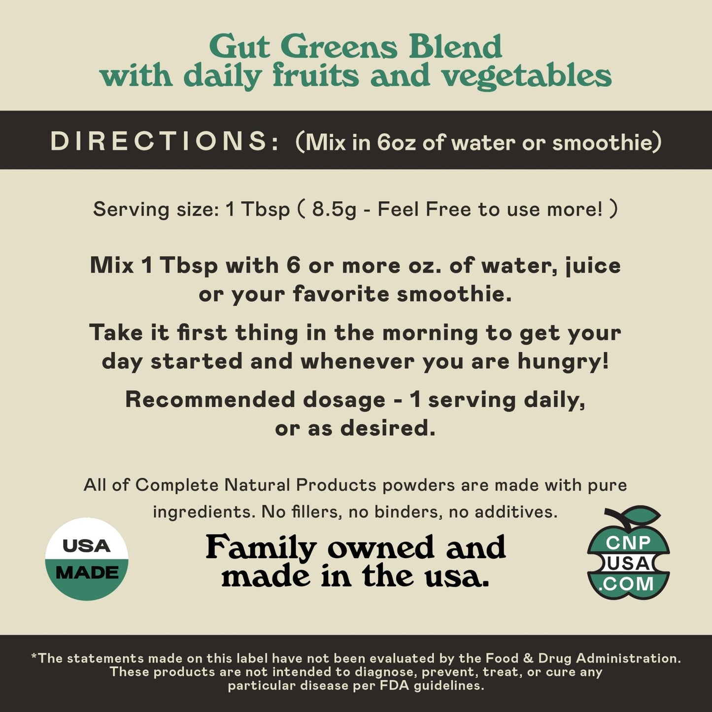 Gut Greens Superfood Powder Formula Supplement - Amazing Raw Digestive Enzyme Supplements Grass Mix, 9oz, 30 Servings - dailyvitalstore