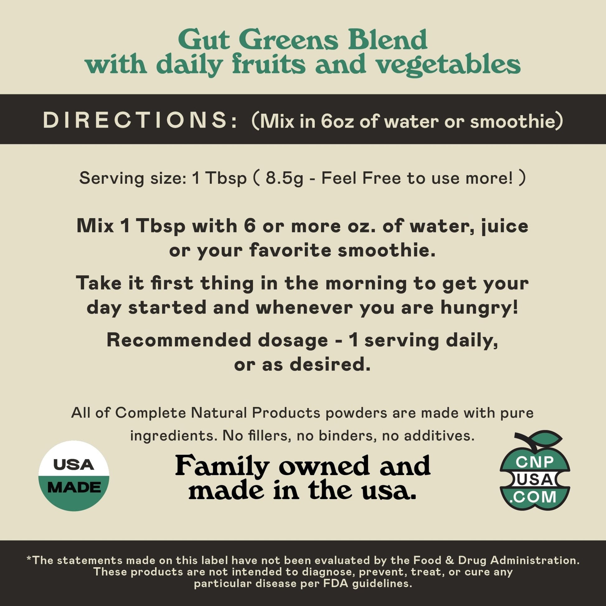 Gut Greens Superfood Powder Formula Supplement - Amazing Raw Digestive Enzyme Supplements Grass Mix, 9oz, 30 Servings - dailyvitalstore