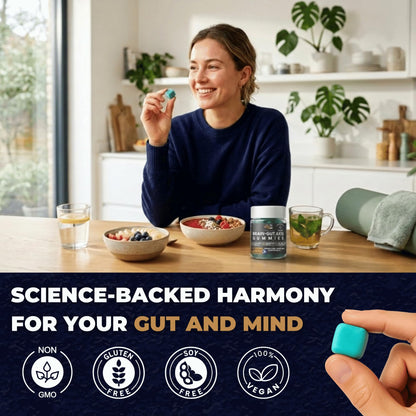 Gut Health & Bloating Relief Gummies – Digestion Support with Prebiotic Fiber, Inulin & Ashwagandha – Stress, Nervous Stomach, Sleep & Calm Support – Gut-Brain Axis Formula - dailyvitalstore