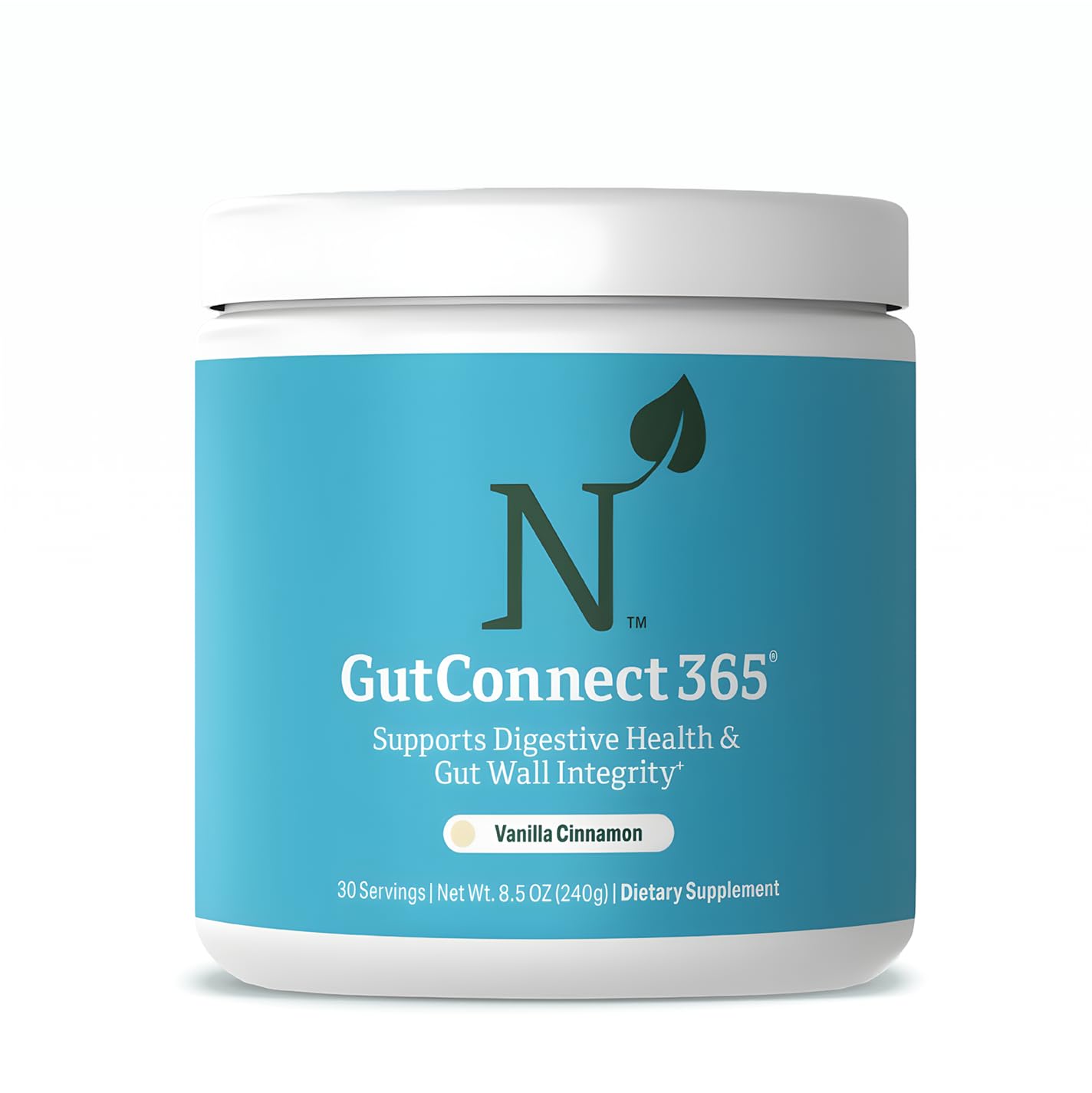 GutConnect 365 Gut Health Superfood Powder | Formulated With Slippery Elm Bark & L Glutamine | Vegan Certified | Allergen Free | Non-GMO | Soy Free | Made in the USA | 30 Servings – Vanilla Cinnamon - dailyvitalstore