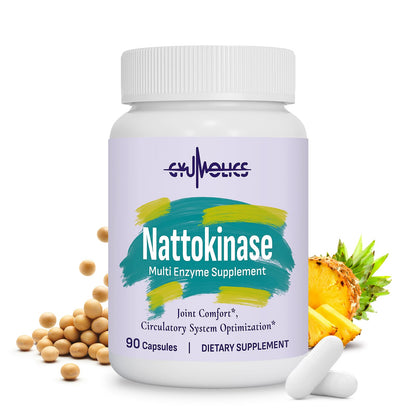Gyumolics Nattokinase Supplement 10000FU with Organic Nattokinase, Serrapeptase, Bromelain, Curcumin, Vitamin E & Ginseng, - dailyvitalstore