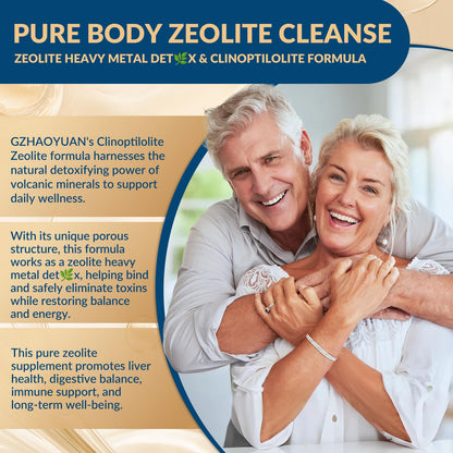 GZ HAOYUAN Zeolite Detox Capsules – Clinoptilolite Zeolite Supplement with Milk Thistle, Chlorella, Curcumin & PQQ for Gut, Liver & Full Body Detox Cleanse, - dailyvitalstore