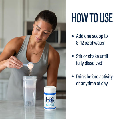 H2O Cardio | Nitric Oxide Supplement Drink | Wellness & Hydration Support | Arginine & Citrulline Powder | Berry Flavored Drink Mix for Daily Activity | Net Wt. 3.35 Ounces - dailyvitalstore