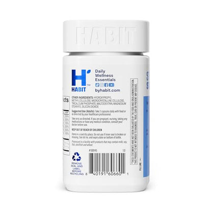 Habit Stress Relief Supplement (60 Capsules) - New Look, Supports Relaxation & Mood Balance, Vitamin B, Adaptogens, Lemon Balm, Calming, Vegan, Non-GMO (1 Pack) - dailyvitalstore
