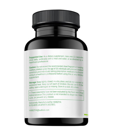 HABIZIYA Cortisol Support Supplement with Magnesium Glycinate, L-Theanine, Ashwagandha, Phosphatidylserine,Rhodiola Rosea 15-in-1 Hormone Balance for Women Men Mood, Focus, Sleep Support 60 Capsules - dailyvitalstore