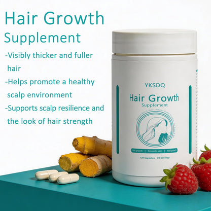 Hair Growth Biotin 10000mcg Supplement with Vitamins A C D E & Calcium - 30-in-1 Formula for Hair & Nails Support, for Women & Men, 30 Servings (1) - dailyvitalstore