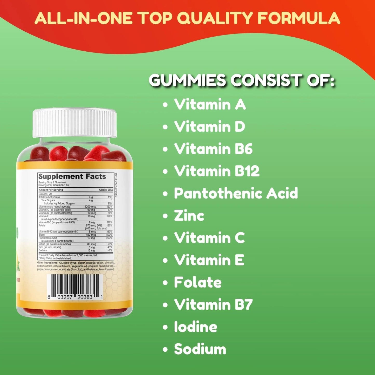 Halal Multivitamin Gummies for Women & Men | Immune & Overall Wellness | 90 Delicious Gummy Vitamins (45-Day Supply) - dailyvitalstore