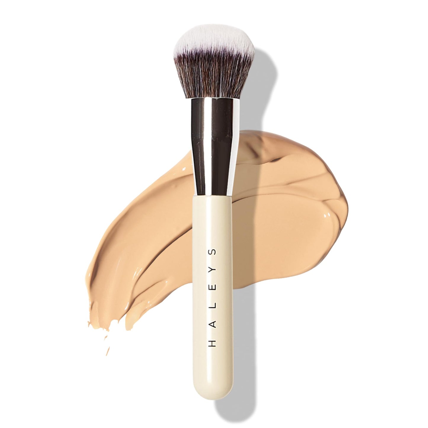 Haleys Beauty Kabuki Foundation Brush For Applying Powder, Foundation, Bronzer, Blush, and Mineral Make up, Soft Bristles, Seamless Blending, Makeup Brushes Essential, Vegan & Cruelty Free - dailyvitalstore