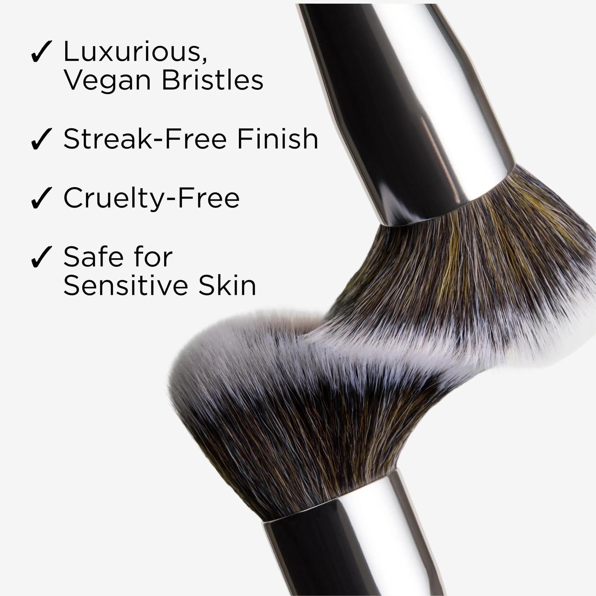 Haleys Beauty Kabuki Foundation Brush For Applying Powder, Foundation, Bronzer, Blush, and Mineral Make up, Soft Bristles, Seamless Blending, Makeup Brushes Essential, Vegan & Cruelty Free - dailyvitalstore