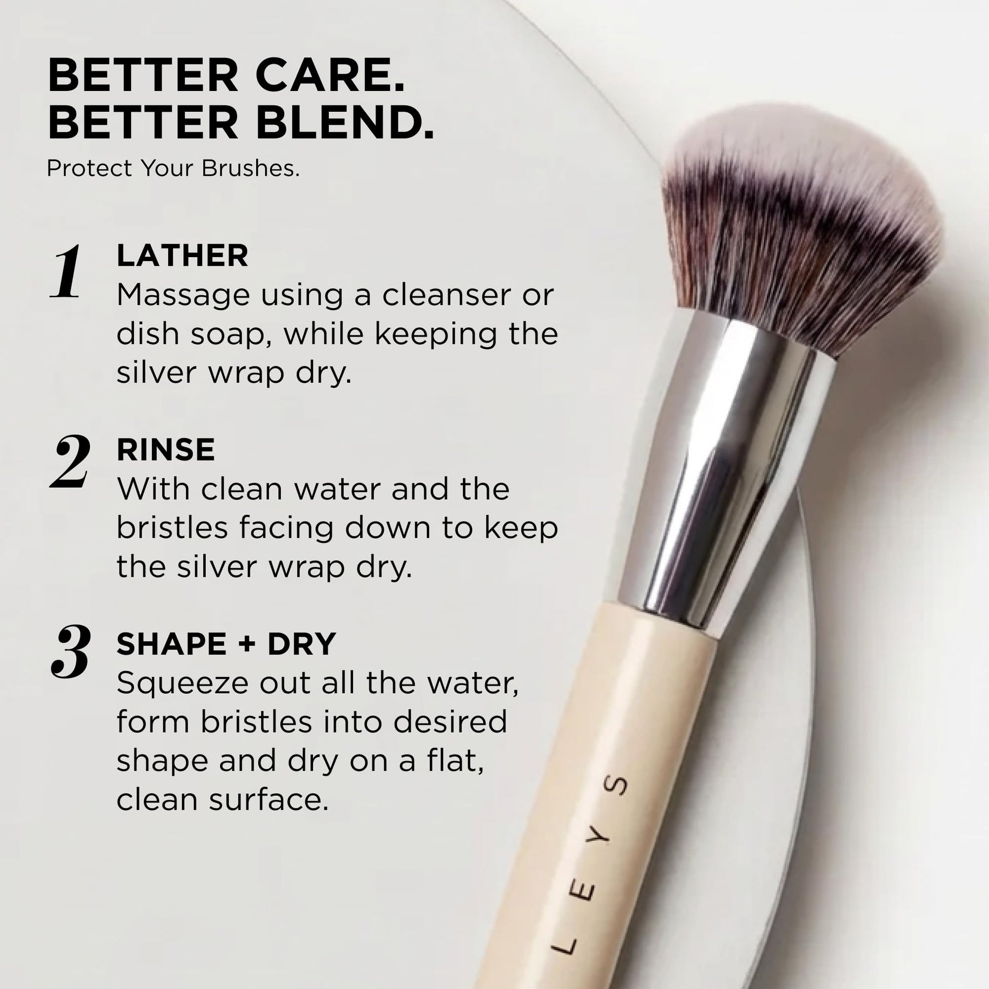 Haleys Beauty Kabuki Foundation Brush For Applying Powder, Foundation, Bronzer, Blush, and Mineral Make up, Soft Bristles, Seamless Blending, Makeup Brushes Essential, Vegan & Cruelty Free - dailyvitalstore