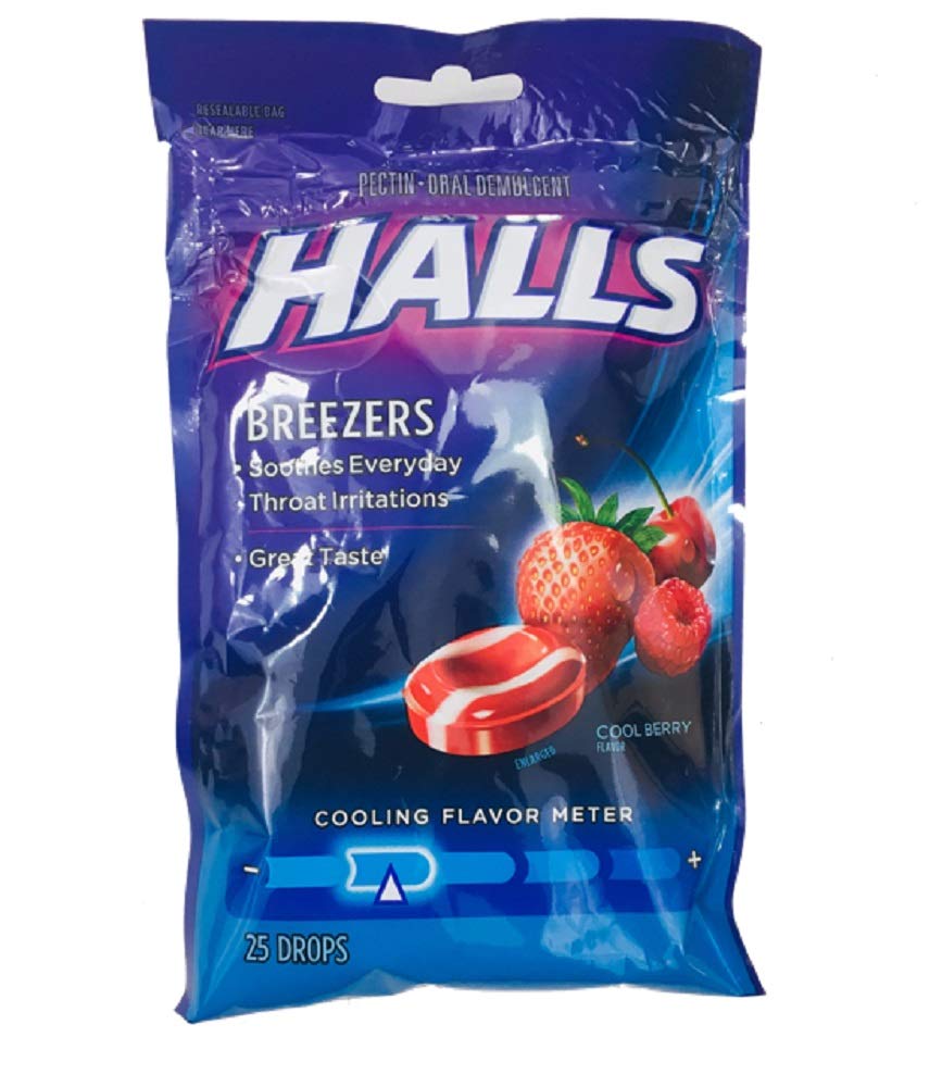 Halls Breezers Cool Berry Cough Drops - Pack of 3 - dailyvitalstore