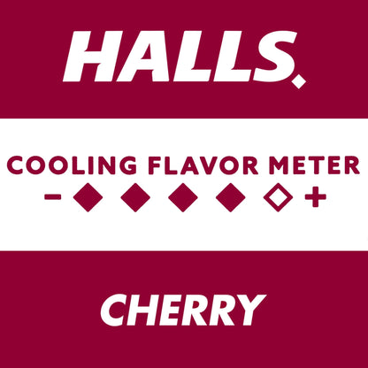 HALLS Cough and Throat Relief Cherry Cough Drops, Bulk Pack, 200 Drops - dailyvitalstore