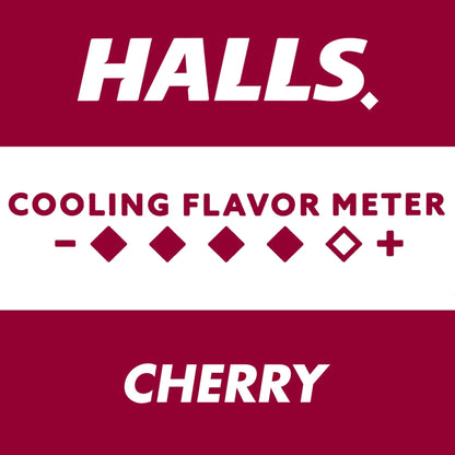 Halls Cough and Throat Relief Cherry Cough Drops, Bulk Pack, 250 Drops - dailyvitalstore
