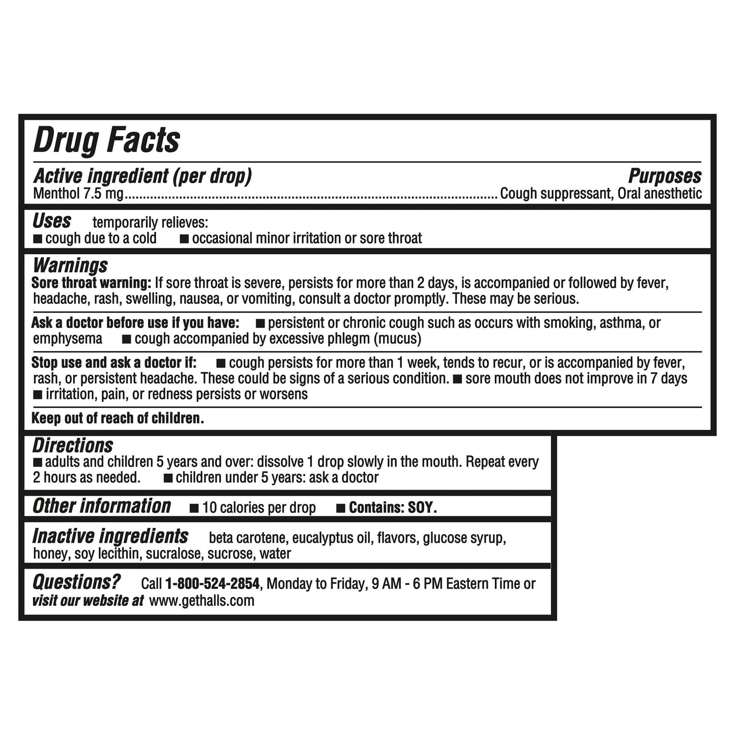 HALLS Cough and Throat Relief Honey Lemon Cough Drops, 30 Drops - dailyvitalstore