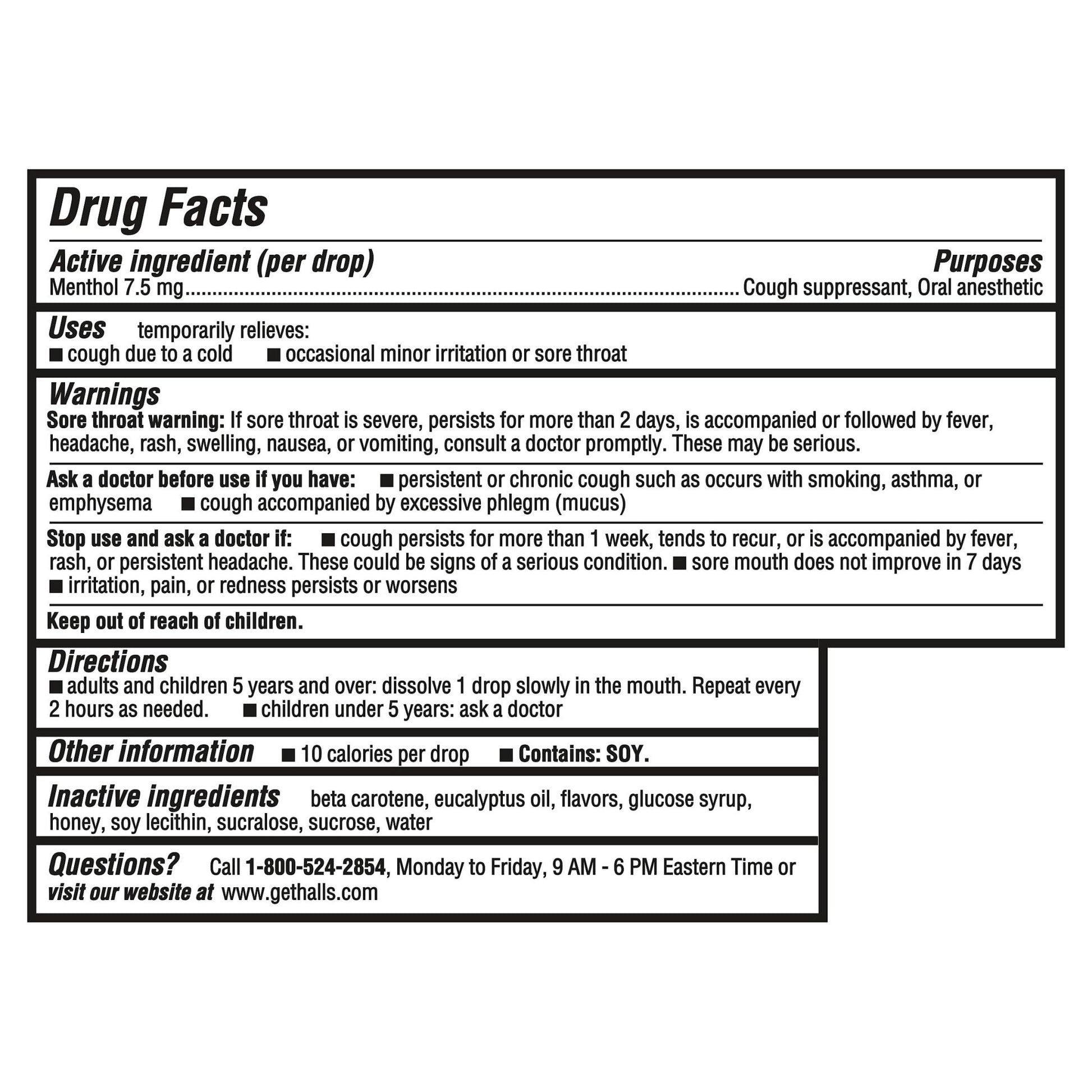 HALLS Cough and Throat Relief Honey Lemon Cough Drops, 30 Drops - dailyvitalstore