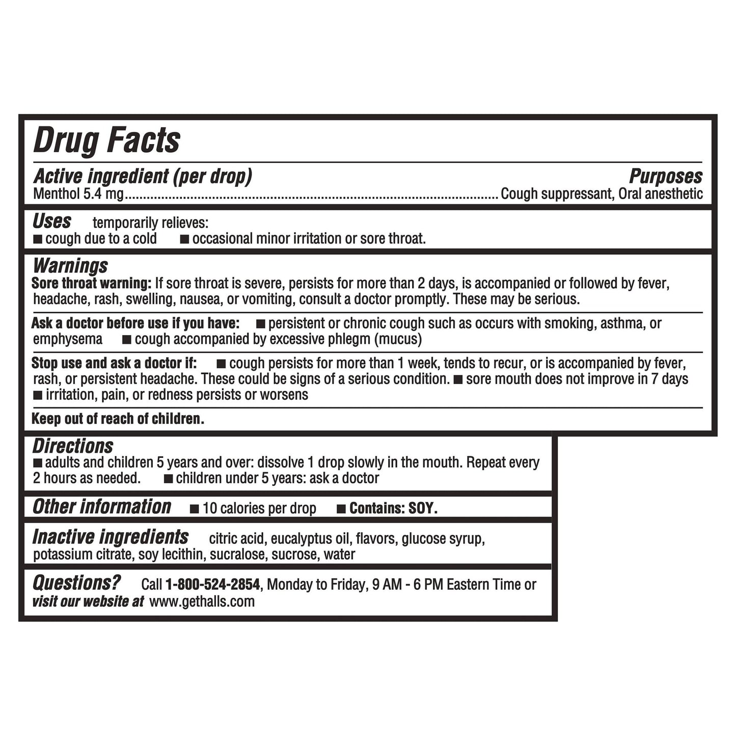 HALLS Cough and Throat Relief Mentho-Lyptus Cough Drops, 30 Drops - dailyvitalstore