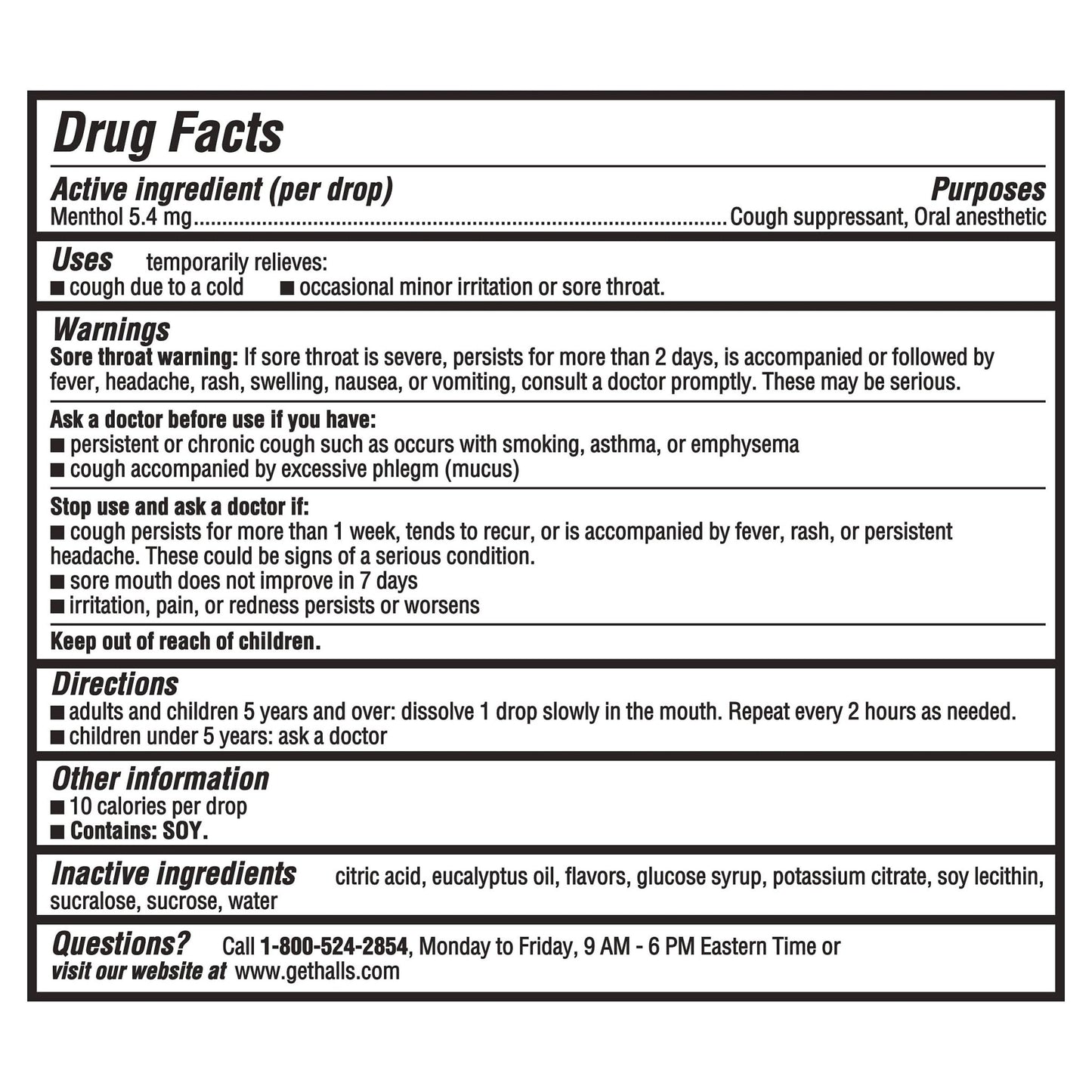 HALLS Cough and Throat Relief Mentho-Lyptus Cough Drops, Value Pack, 80 Drops - dailyvitalstore