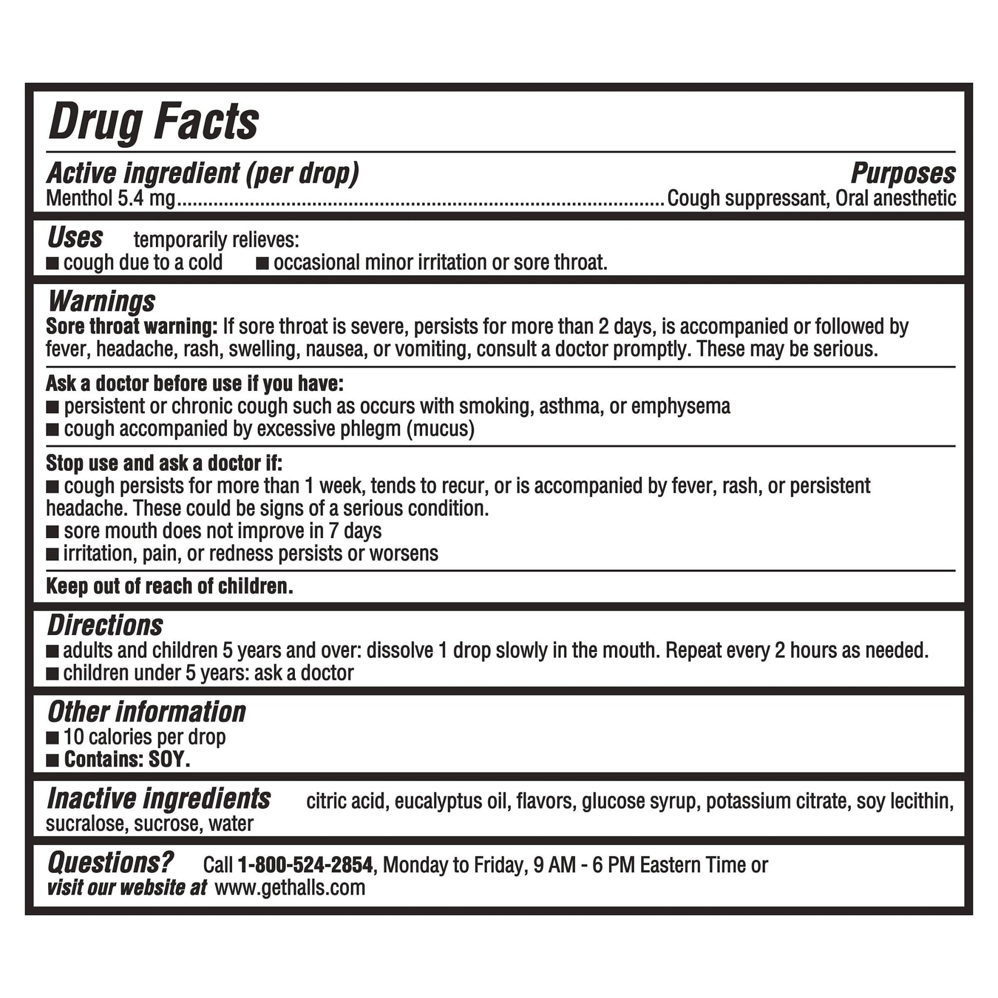 HALLS Cough and Throat Relief Mentho-Lyptus Cough Drops, Value Pack, 80 Drops - dailyvitalstore