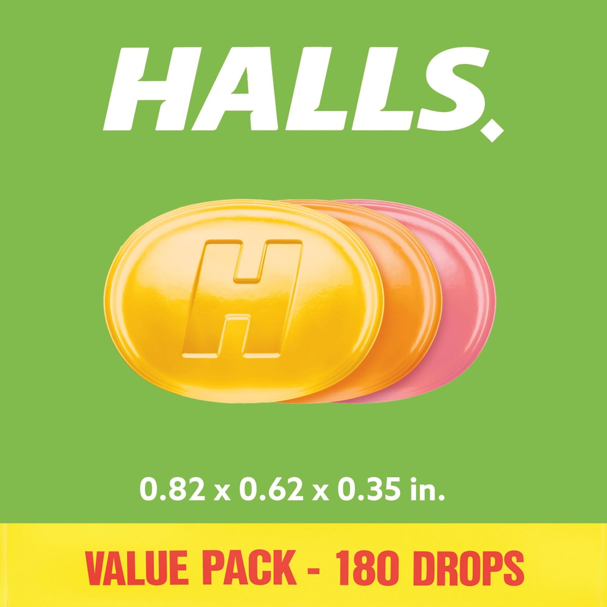 HALLS Defense Assorted Citrus Vitamin C Drops, Value Pack, 180 Drops - dailyvitalstore