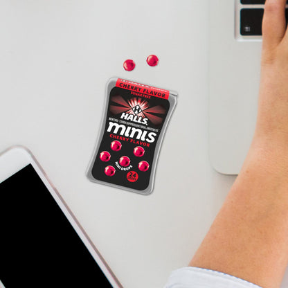 HALLS Minis Cherry Flavor Sugar Free Cough Drops, 48 Drops - dailyvitalstore