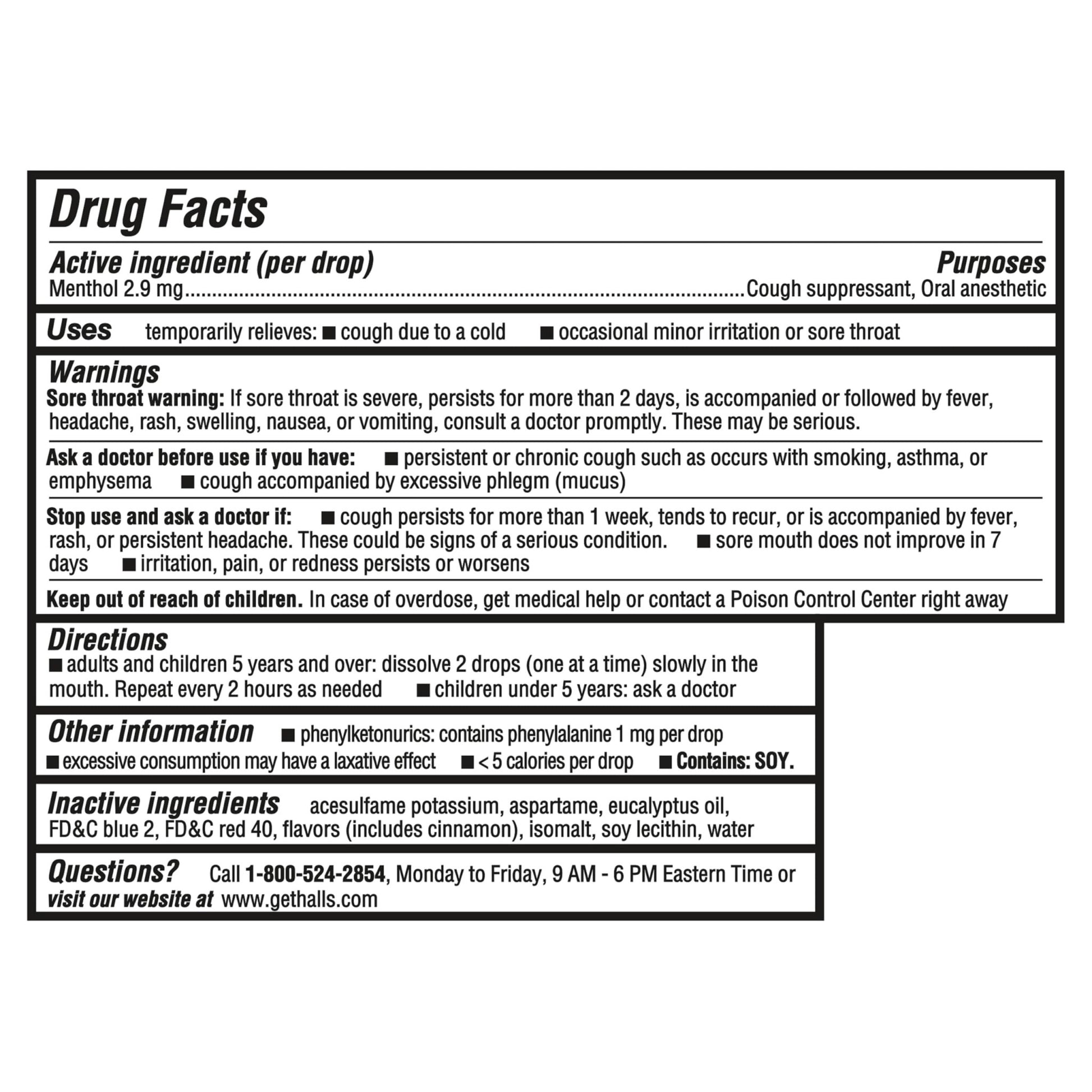 HALLS Minis Cherry Flavor Sugar Free Cough Drops, 48 Drops - dailyvitalstore