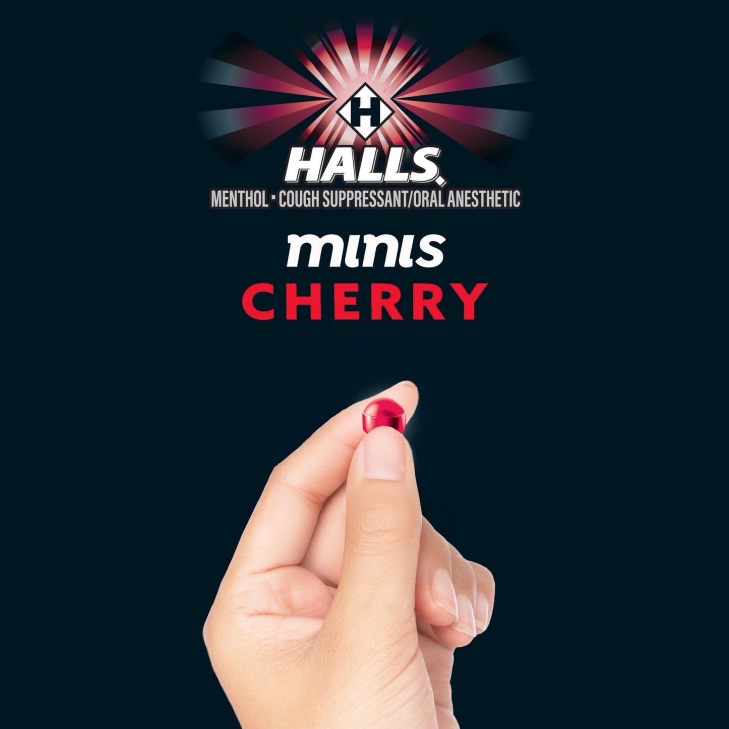 HALLS Minis Cherry Flavor Sugar Free Cough Drops, 48 Drops - dailyvitalstore